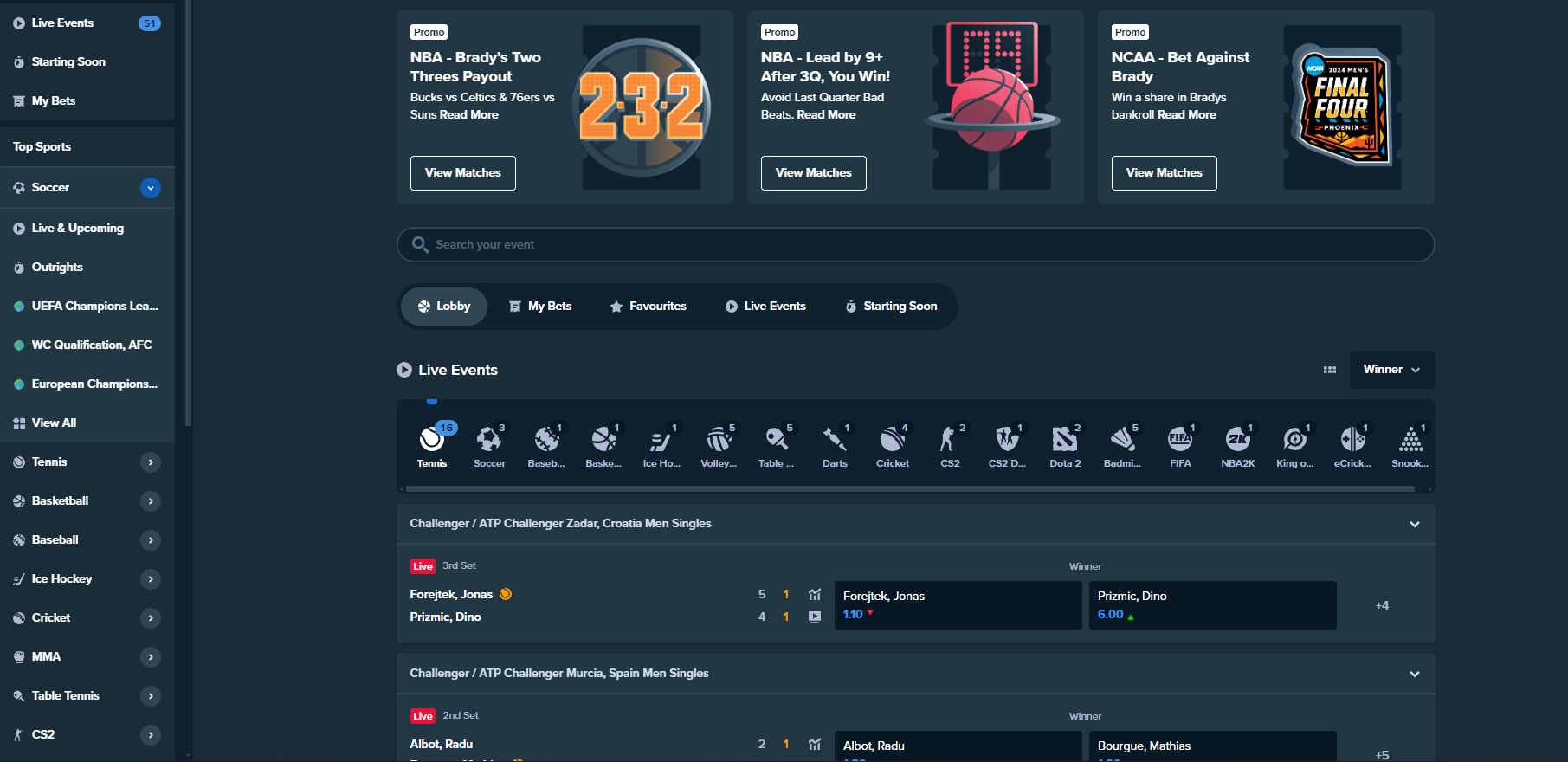 Sportfogadás a Stake-en
